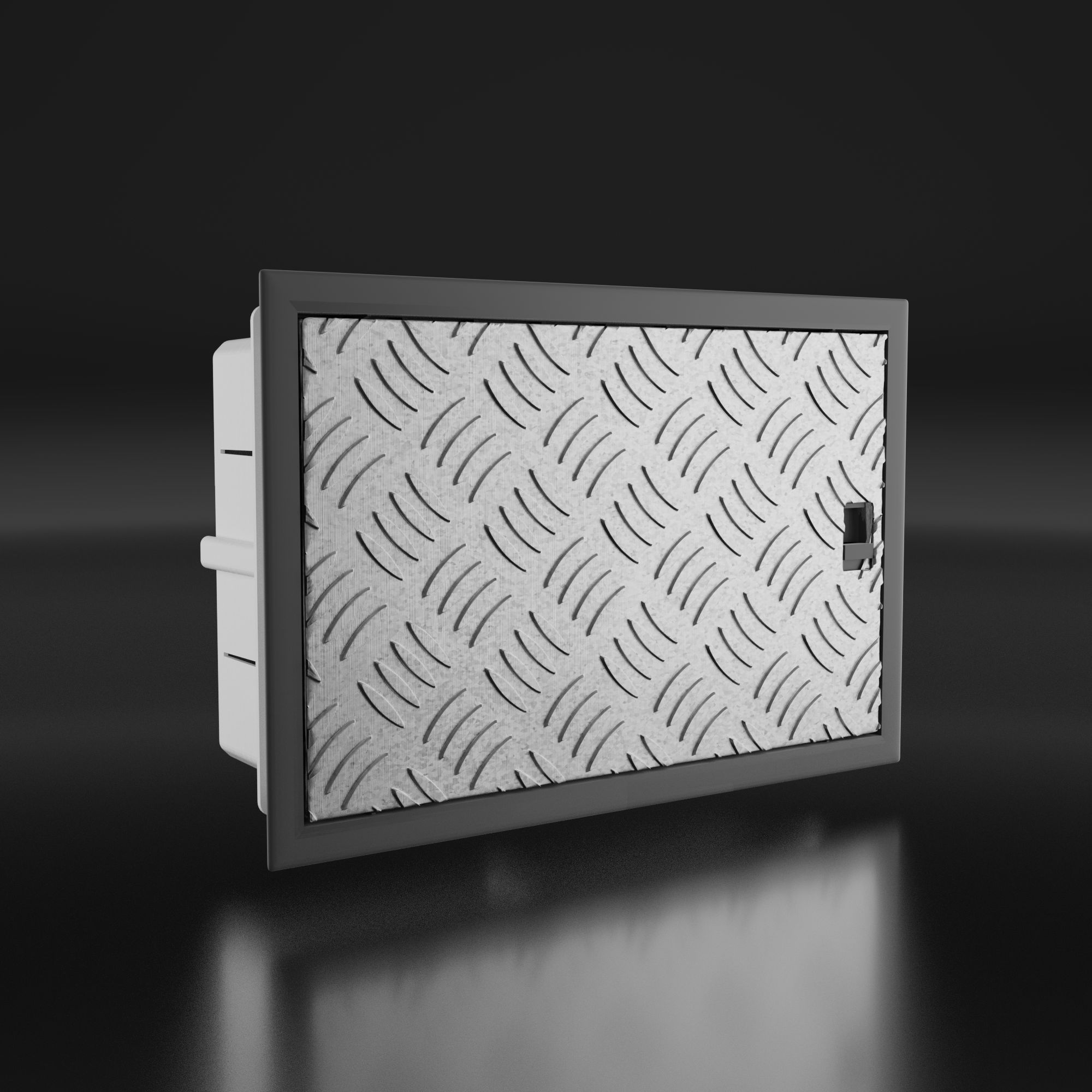 Marlanvil Rozdzielnica podtynkowa IP65 12 modułowa Ryflowane stalowe drzwi 990.12.W M-L 0098