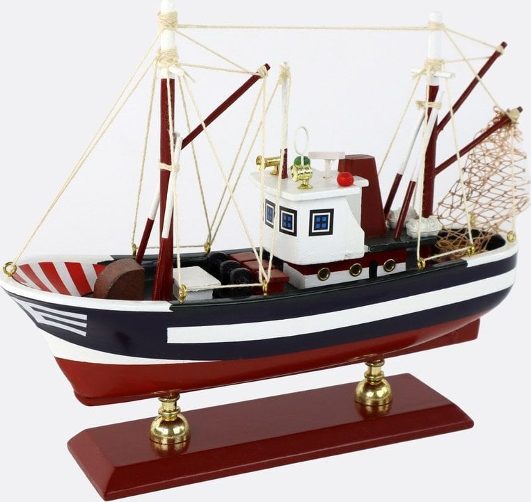 LeanToys Statek Kuter Rybacki Kolekcjonerski Okręt Drewniany