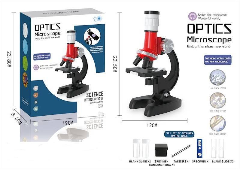 MalPlay Mikroskop Naukowy do Zabawy Uczniowski + Akcesoria