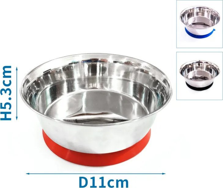 Nobleza Antypoślizgowa miska dla zwierząt ze stali nierdzewnej Antypoślizgowa miska dla zwierząt ze stali nierdzewnej