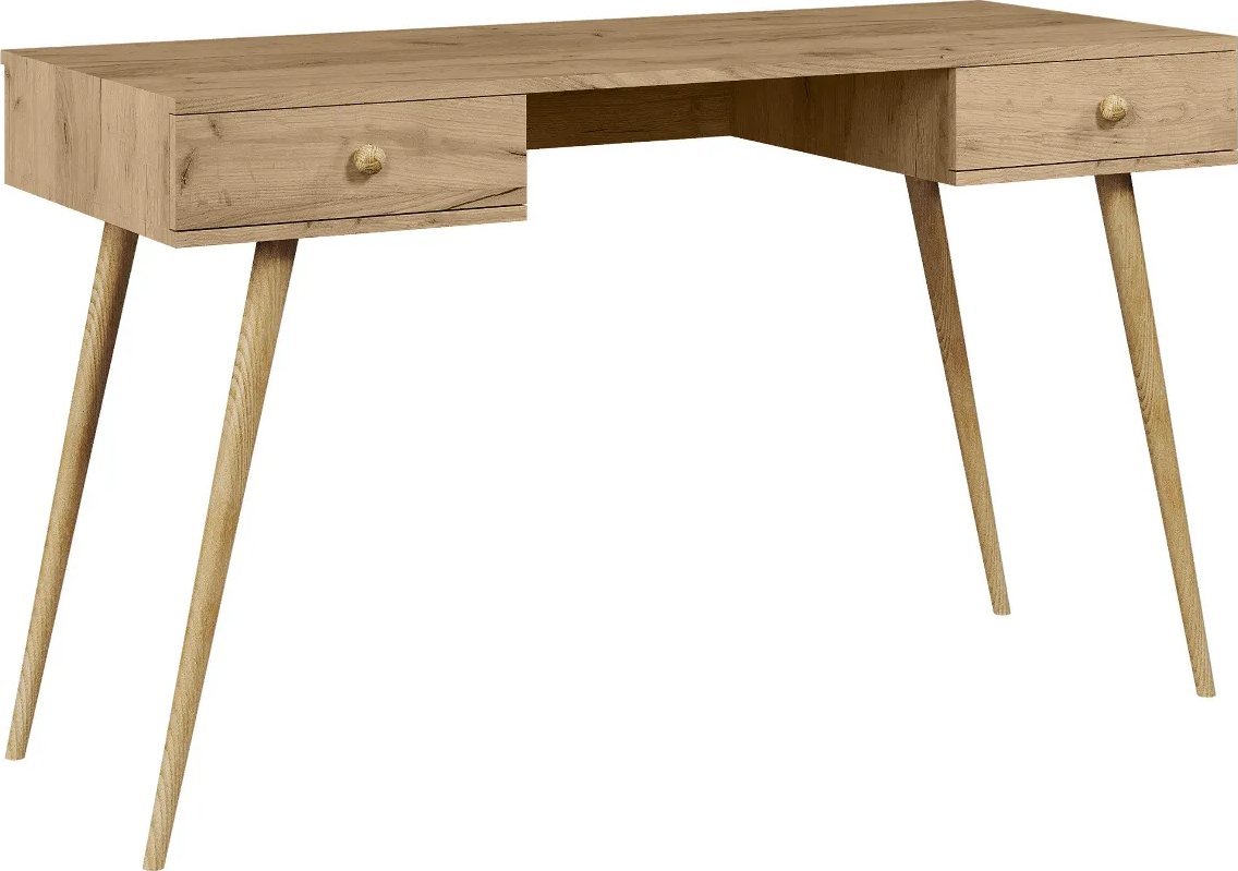 Biurko LEBEL dąb craft złoty MELIMEBLE