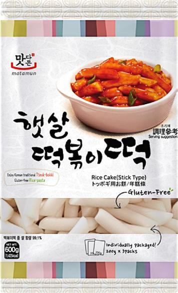 Young Poong Co Kluski ryżowe do Tteokbokki, małe słupki 600g (3 x 200g) - Matamun