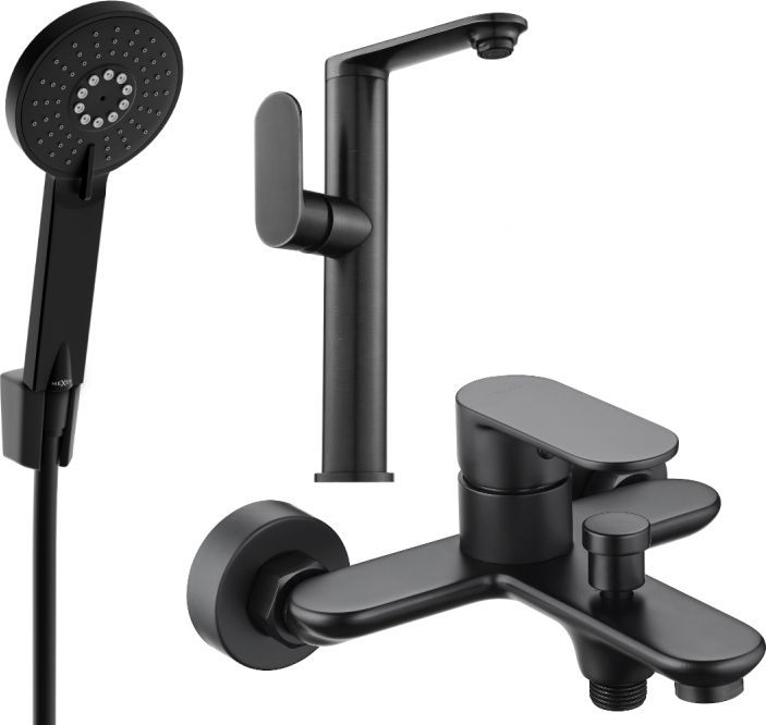 Mexen Mexen Milo R40 zestaw wannowy, czarny - 713153R40-70