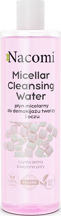 Nacomi Płyn micelarny do demakijażu twarzy i oczu zwężający pory 400ml