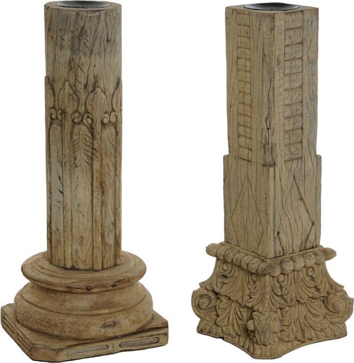 Figurka Dekoracyjna Home ESPRIT Brązowy Kolumna 30 x 30 x 75 cm