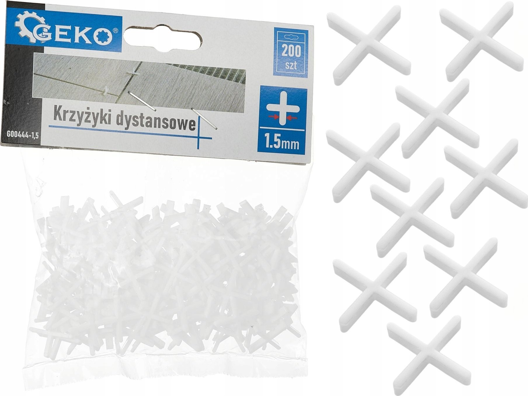 Geko Krzyżyki dystansowe - 1,5mm - op.200szt (100)