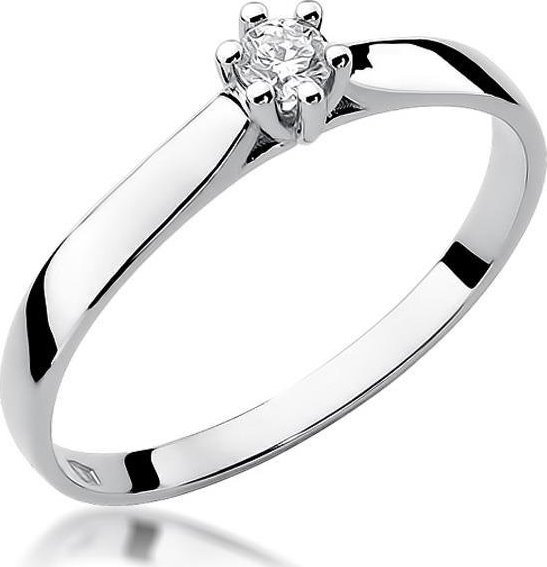 Best Diamonds złoty pierścionek z brylantem 0.08ct 13