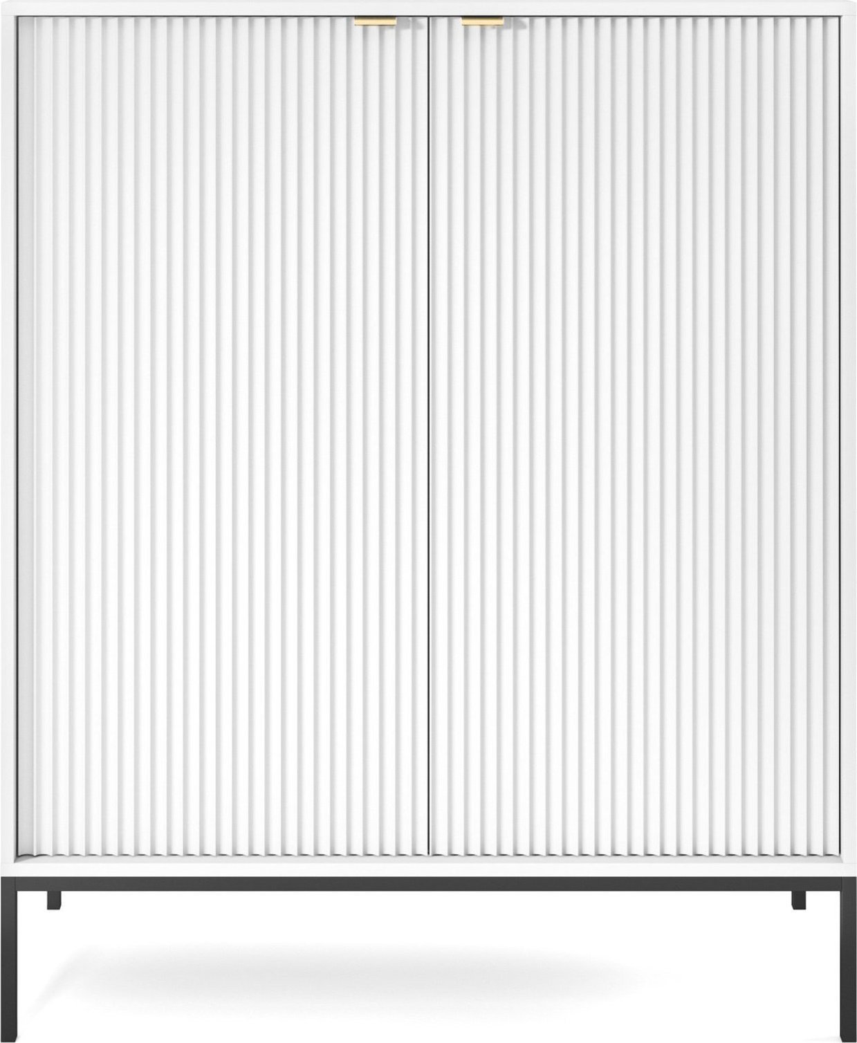 Intesi Komoda Delicious wysoka ryflowana biała