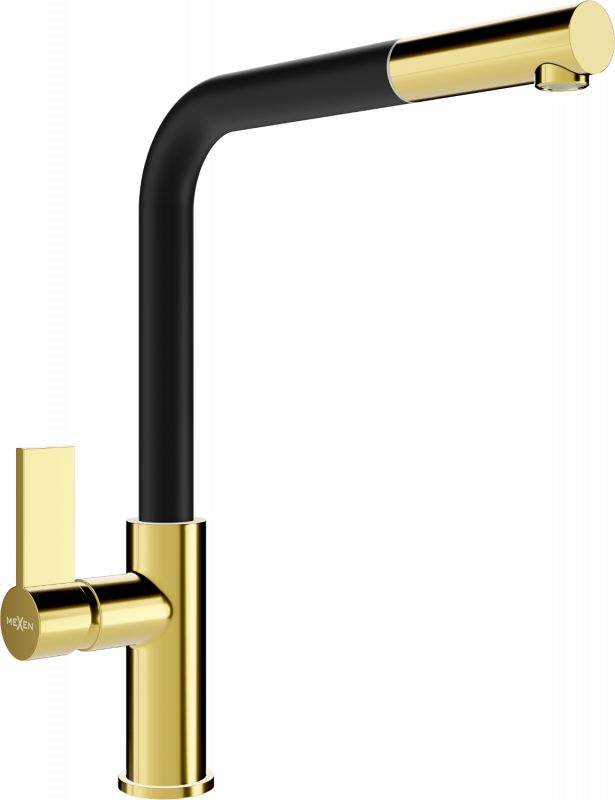 Bateria kuchenna Mexen Flora stojąca czarny ze złoconym korpusem