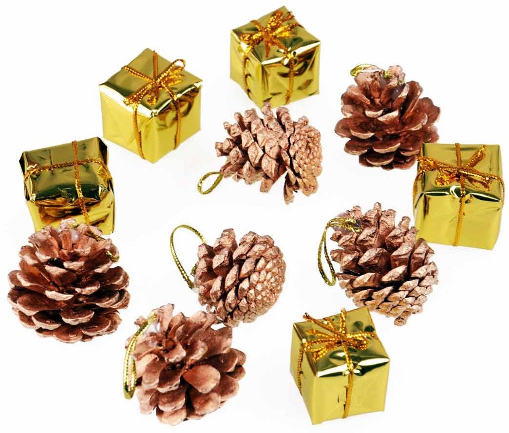 Ozdoby choinkowe złote 12szt