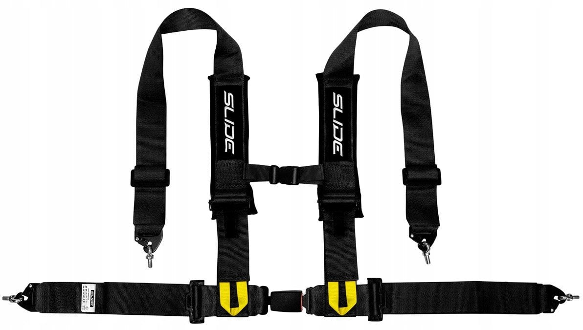 Pasy sportowe Slide V2 Czarne 4P 3" E4