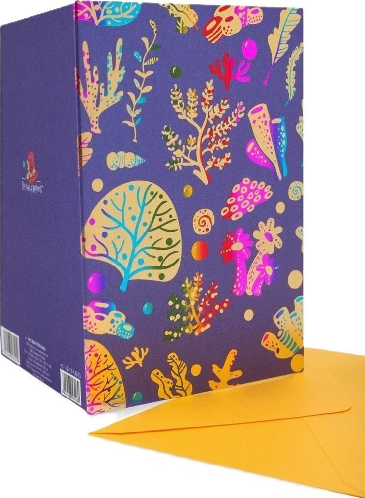 Fresh Karnet B6 JCT-19-11-14013 złocony Koralowce fiolet