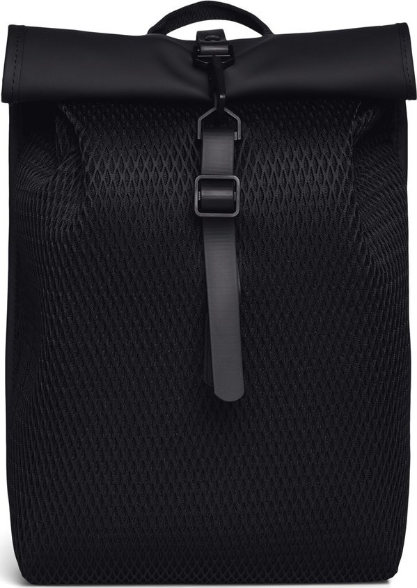 Rains Rains plecak 38x28x12 cm ROLLTOP RUSKSACK MESH MINI W3 13350 01 BLACK