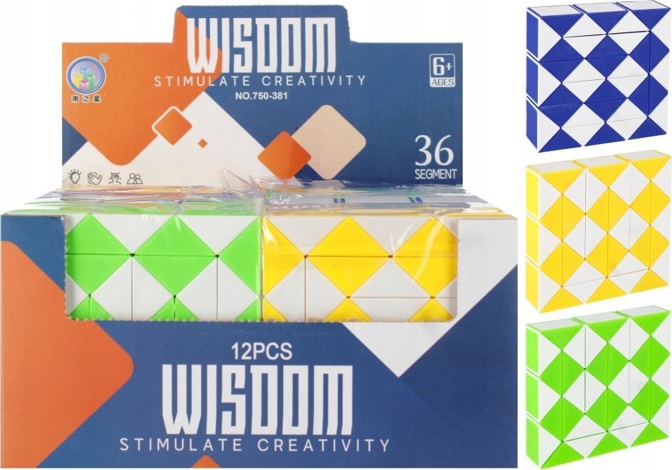 Mega Creative KOSTKA MAGIC WAZ 10X10 MIX3 MC DISP 12/144