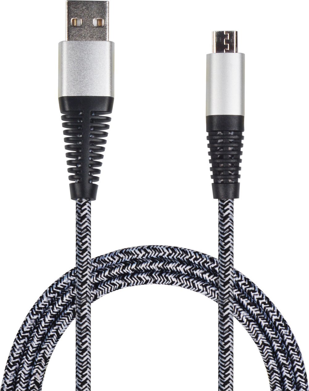 Kabel USB 2GO USB-B - micro-B 1 m Srebrny (795951)