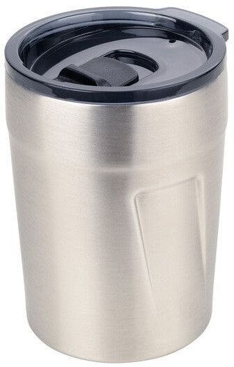 TROIKA Thermobecher ESPRESSO DOPPIO silberfarben