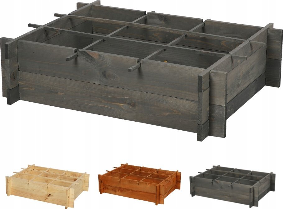 Wamar-Sosenka Drewniana grządka podwyższana ZP05 /60x78 cm/ Szara Drewno Sosnowe