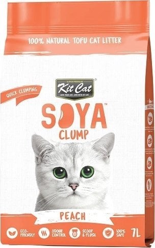 Kit Cat Żwirek Dla Kota Sojowy ECO Peach 7L 2,5kg