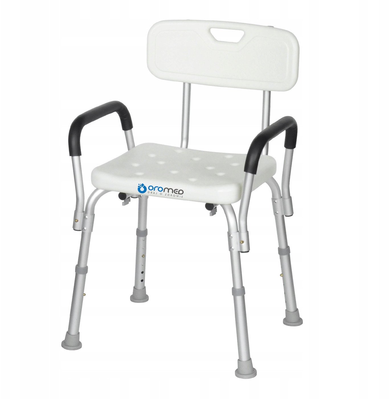 Krzesło pod prysznic z oparciem i podłokietnikami one size