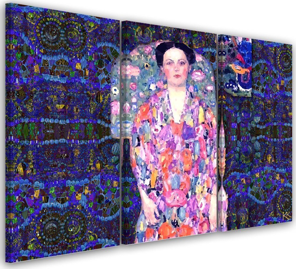 Feeby Obraz trzyczęściowy na płótnie, Portret Eugenia Primaves - 90x60