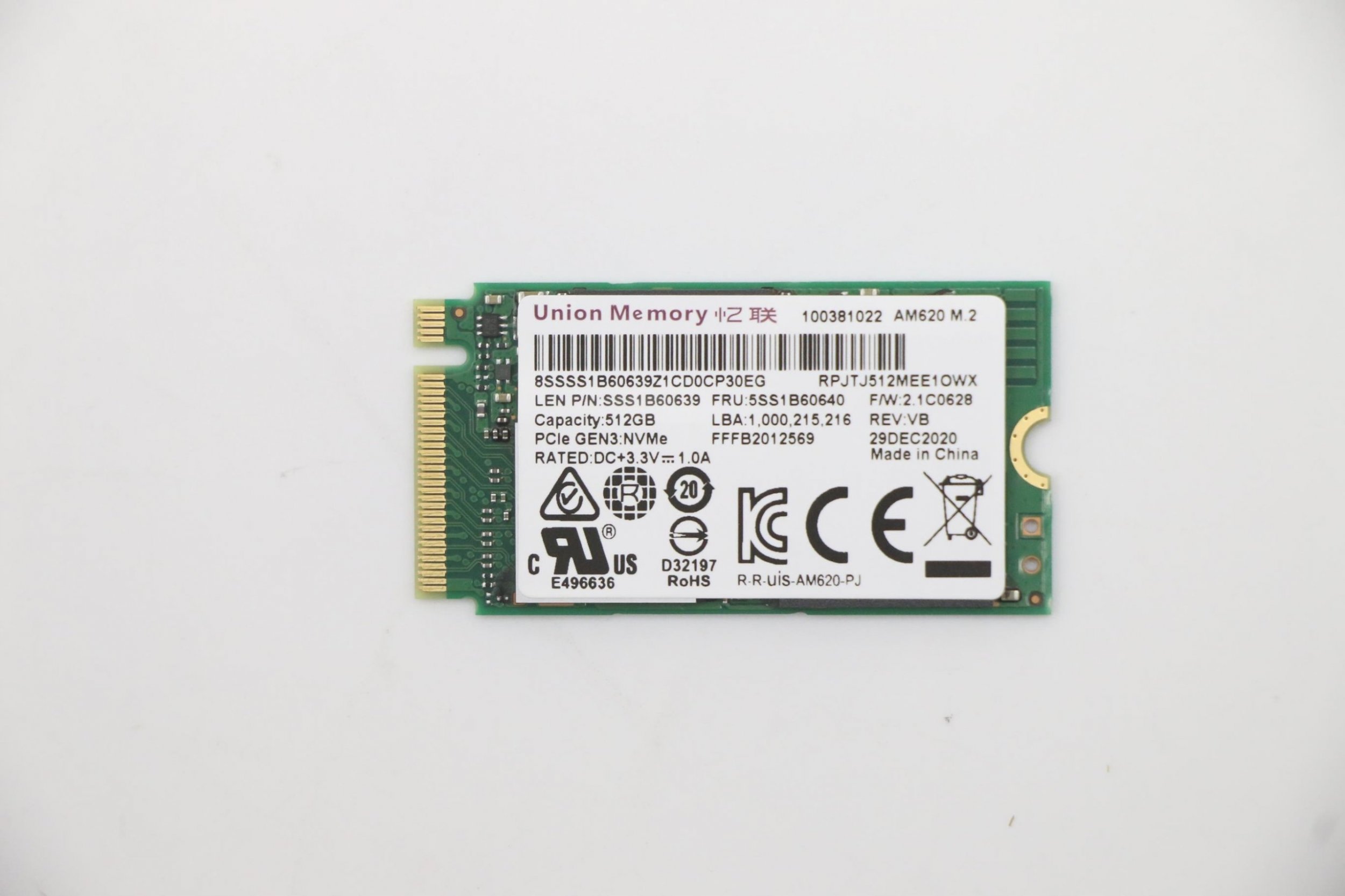 Lenovo UMIS AM620 512GB PCIe 2242