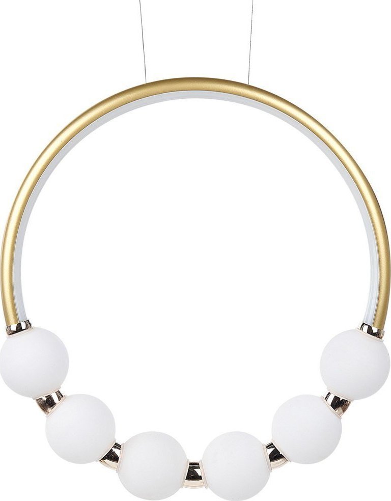 Lampa wisząca Beliani Lampa wisząca LED metalowa złota FANE