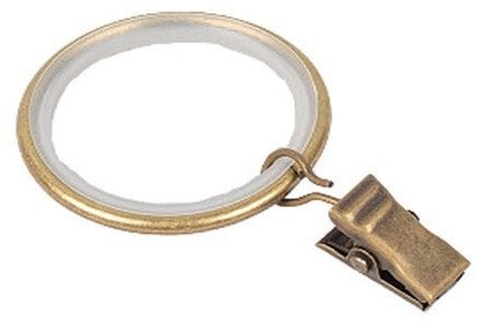 RINGS WITH CLIPS MODERN GOLD 25 MM 10PC