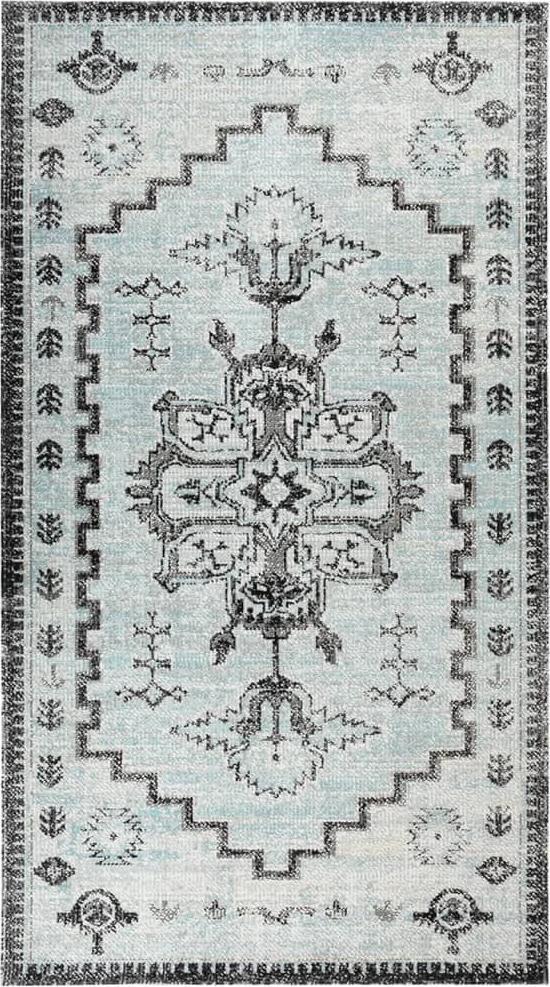 vidaXL vidaXL Dywan zewnętrzny o płaskim splocie, 115x170 cm, zielono-szary