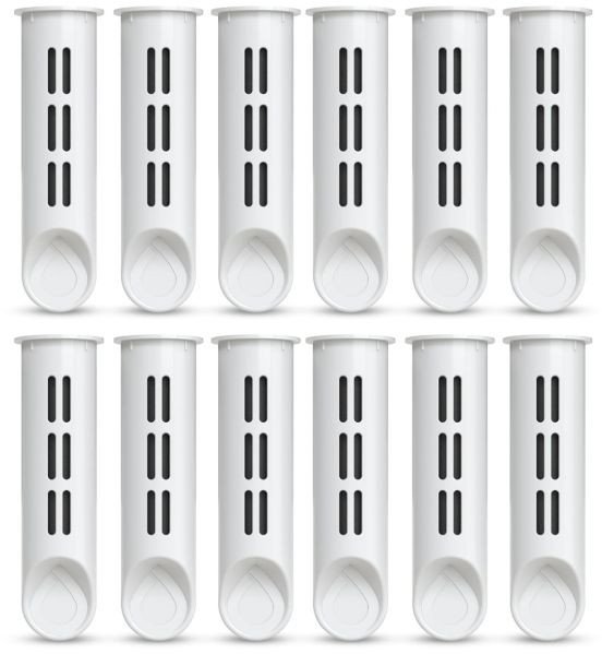 ZESTAW 12 Filtrów do Butelki Filtrującej Dafi SOFT i SOLID Biały