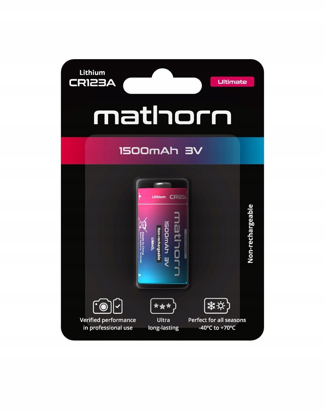 Bateria litowa Mathorn Ultimate CR123A 1500mAh Lithium