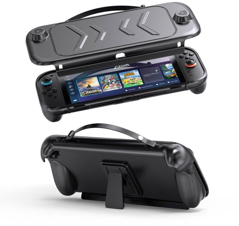 Etui Nintendo Switch 2 ochronne 360 TPU ABS, czarne