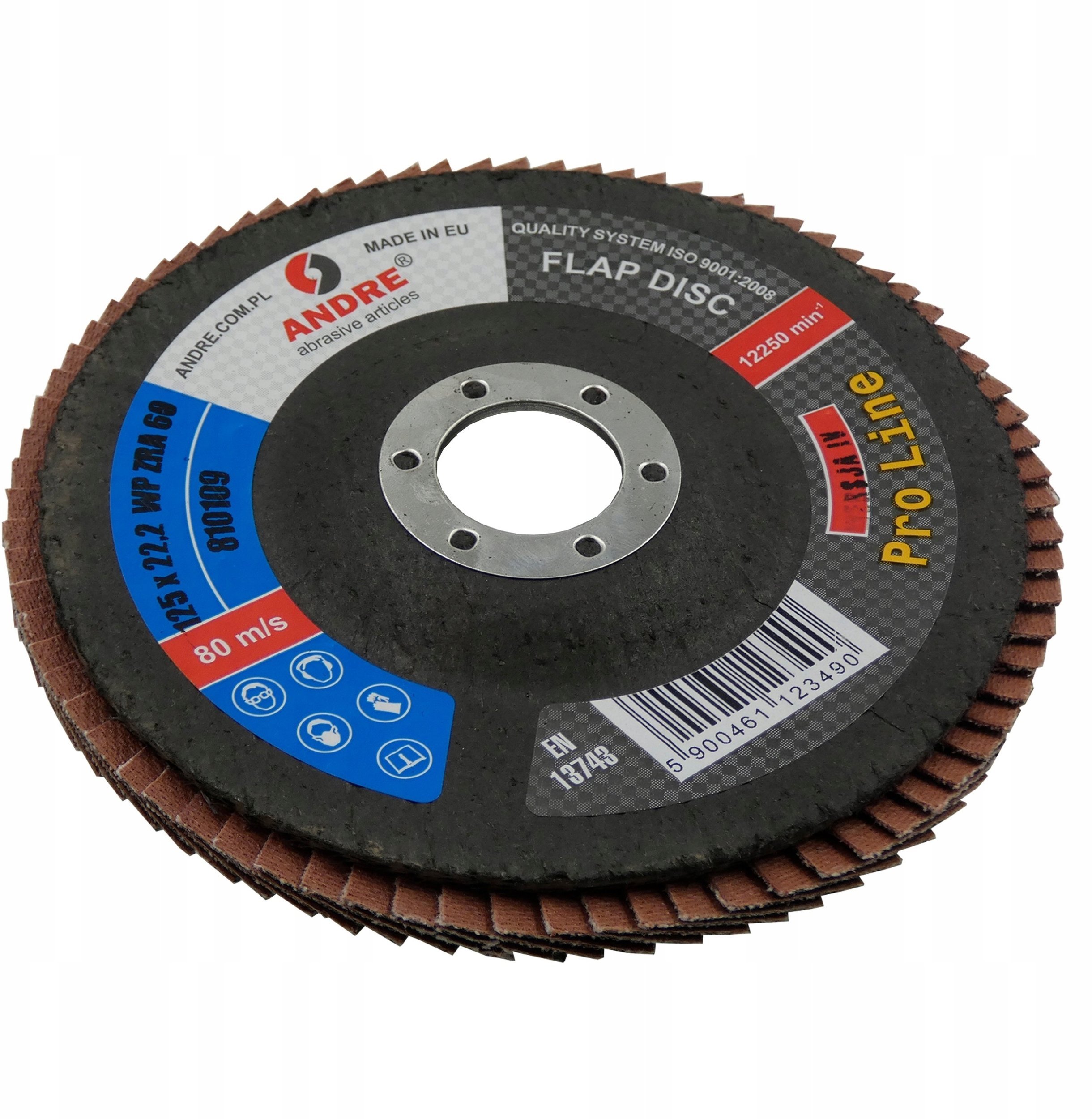 ANDRE ŚCIERNICA LISTKOWA 125mm P 60 CYRKONOWA PRO LINE WERSJA IV