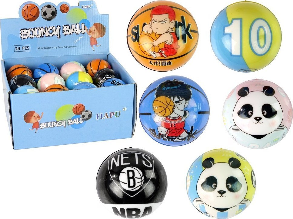 LeanToys Piłeczka Miękka Mała Wzory Kolory dla Dziecka 7 cm średnicy