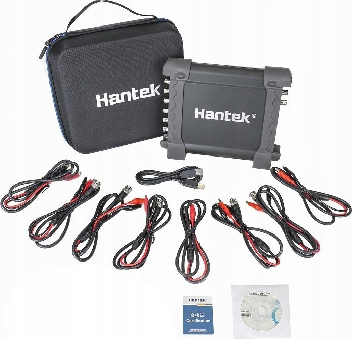 Oscyloskop diagnostyczny Hantek 1008A 8CH 2.4MSa 100Khz PC Automotive