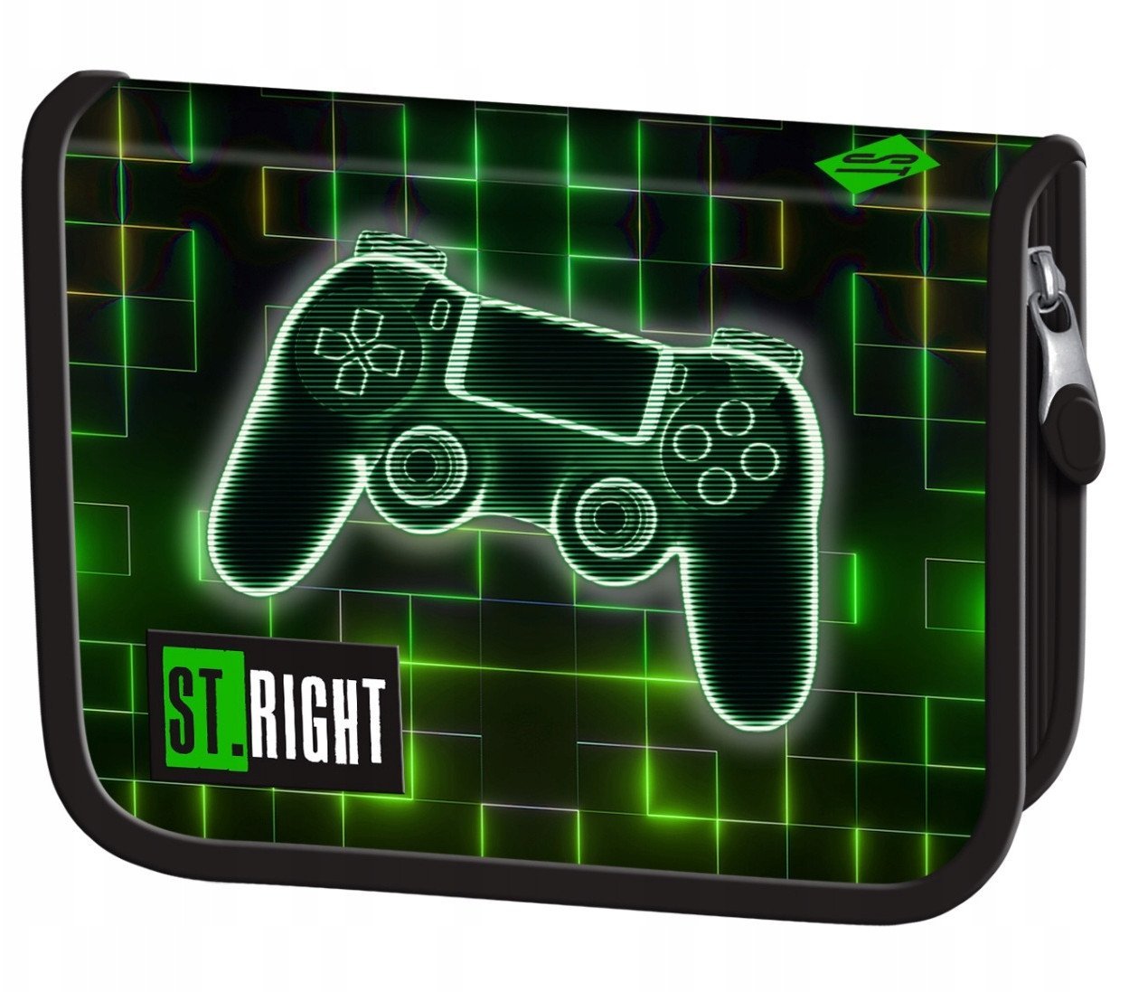 Piórnik dwuklapkowy bez wyposażenia PC-03 ST.RIGHT Neon Pad