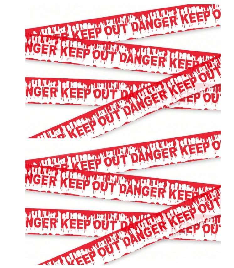 Taśma ostrzegawcza HALLOWEEN KEEP OUT DANGER Dekoracja
