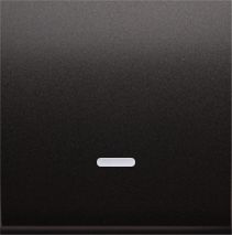 Kontakt-Simon Klawisz pojedynczy Simon 54 z oczkiem do łączników i przycisków podświetlanych antracyt (DKW1L/48)