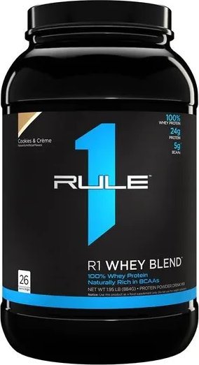 Rule One Rule One - R1 Whey Blend, Odżywka Białkowa, Cookies & Creme, Proszek, 884g