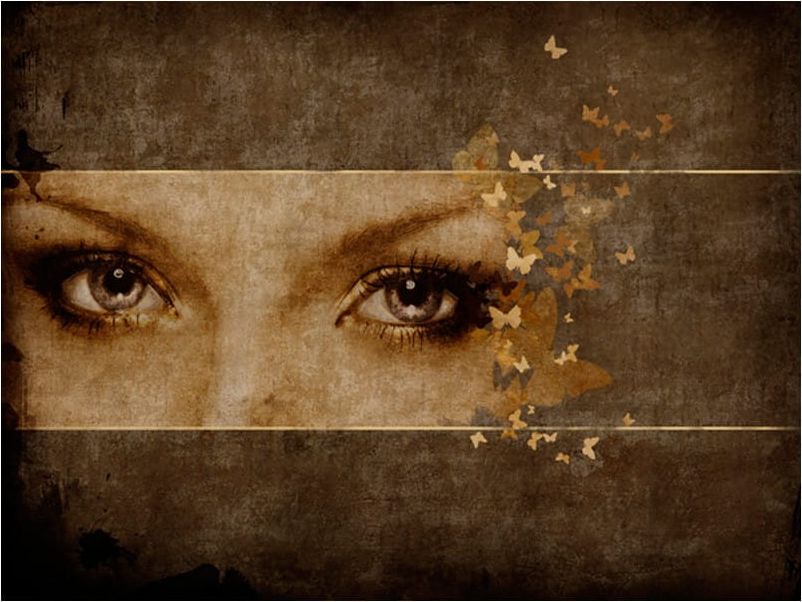 DecoNest Fototapeta - Kobieta i motyle - 400X309