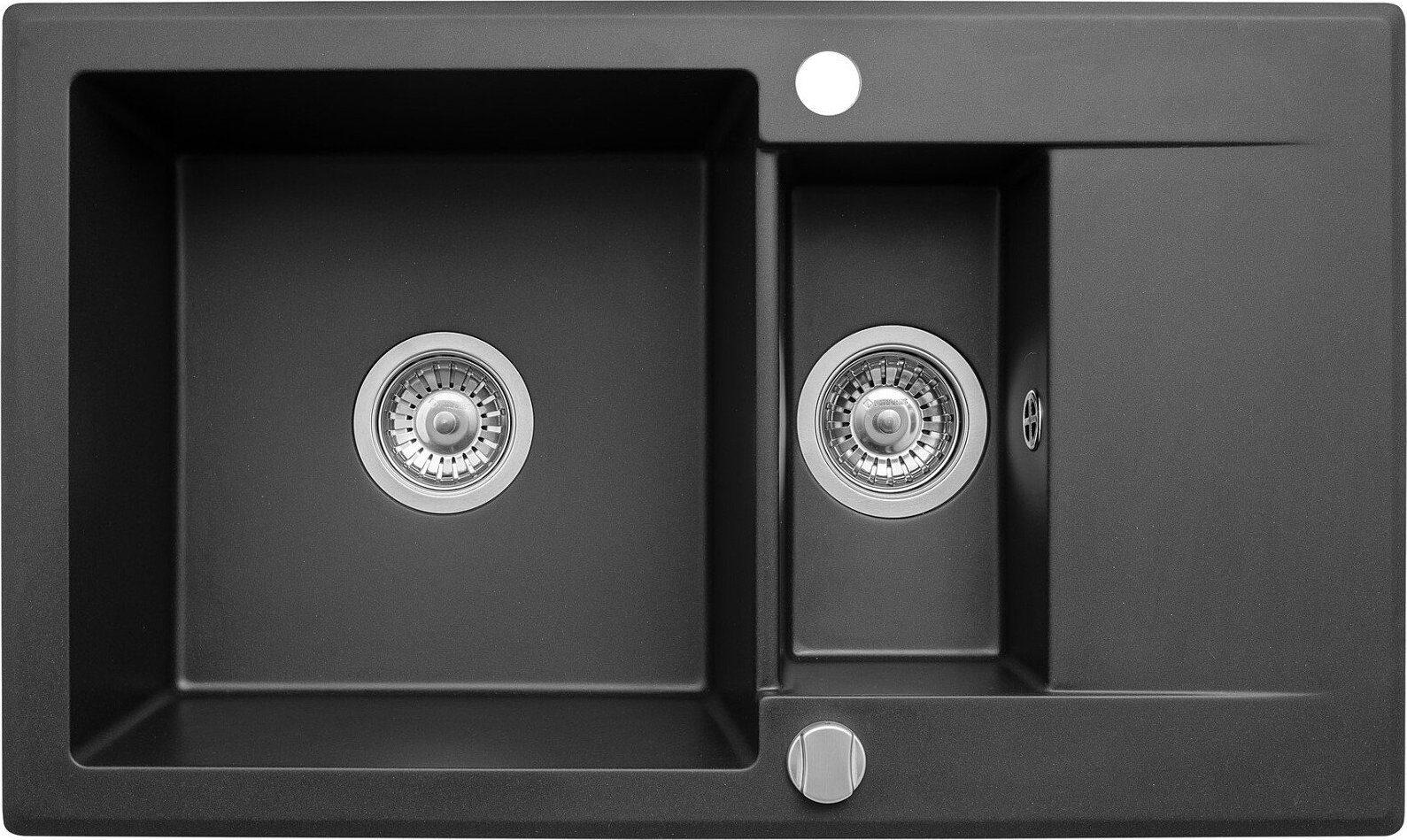 Zlewozmywak Pyramis Zlew KORFU 78x46 1,5 1B1D karbon