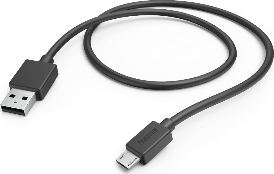Kabel USB Hama USB-A - microUSB 1 m Czarny (002015840000)