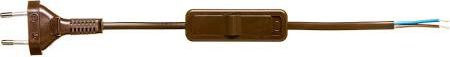 Zamel Sznur przyłączeniowy z wyłącznikiem SP/W-190cm brązowy SP/W-190/2X0,5/-BRA (YNS10000497)
