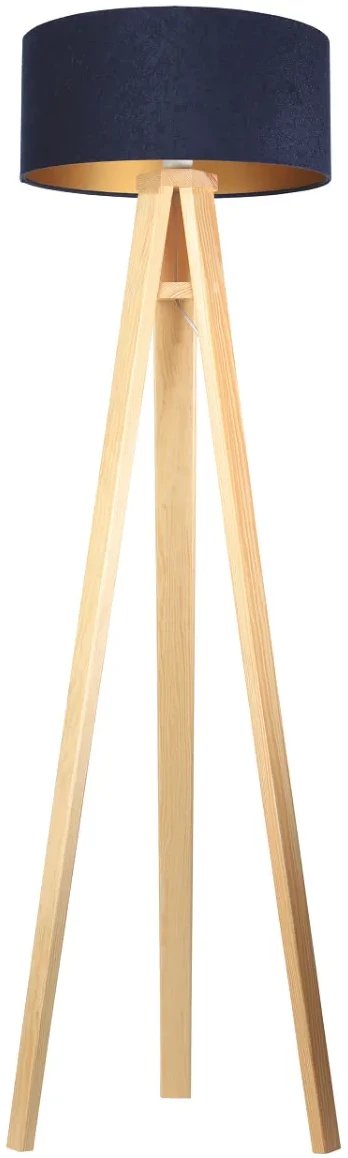 Lampa stojąca HOME 40 granatowa/złoty/sosna BPS KONCEPT