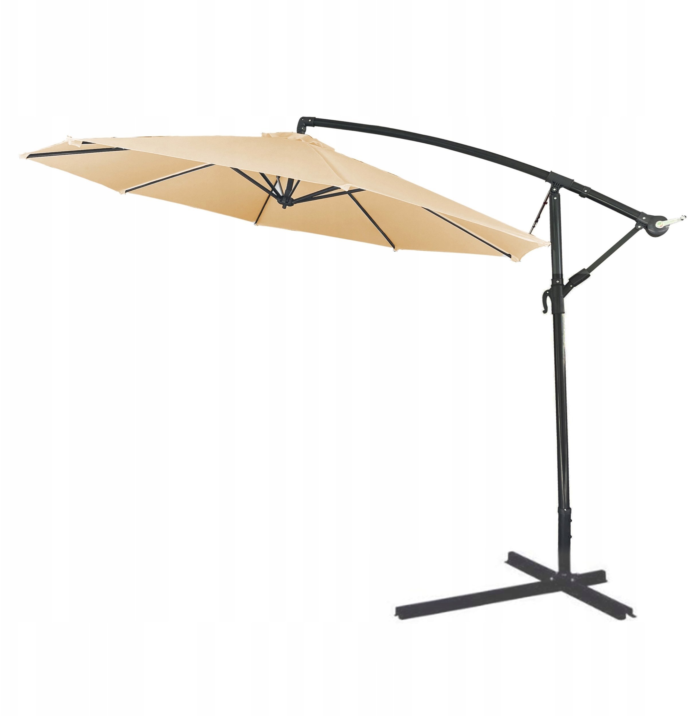 PARASOL OGRODOWY DUŻY SOLIDNY SKŁADANY 3 M Z WYSIĘGNIKIEM REGULACJA XXXL