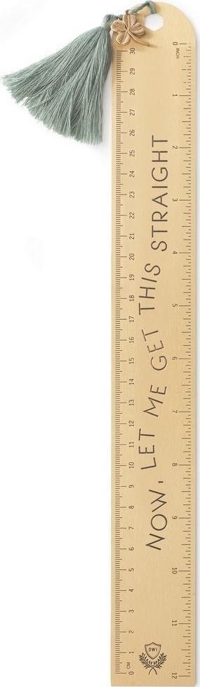 Designworks Ink Linijka 'Let Me Get This Straight' 30cm miedziana