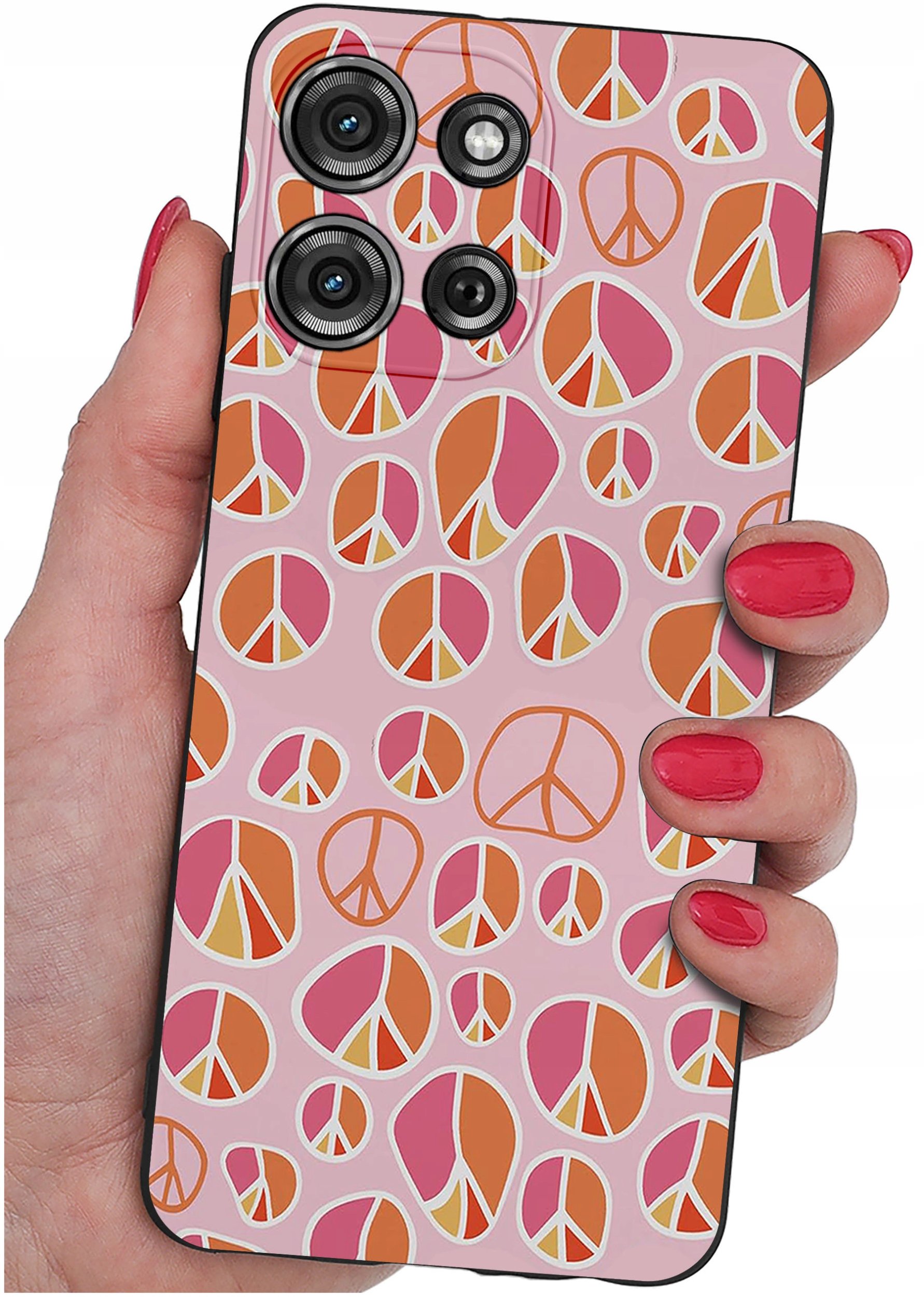 Etui do Motorola G75 5G | WZORY | SILIKONOWE MATT SZKŁO 9H