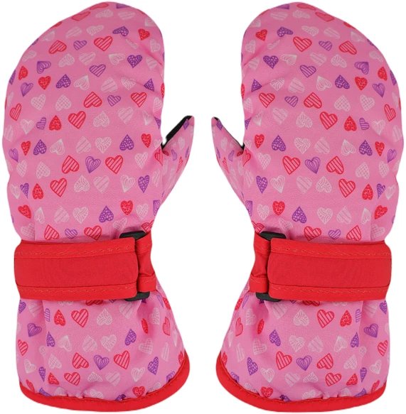 Rękawiczki narciarskie 1P dziewczęce serca 12