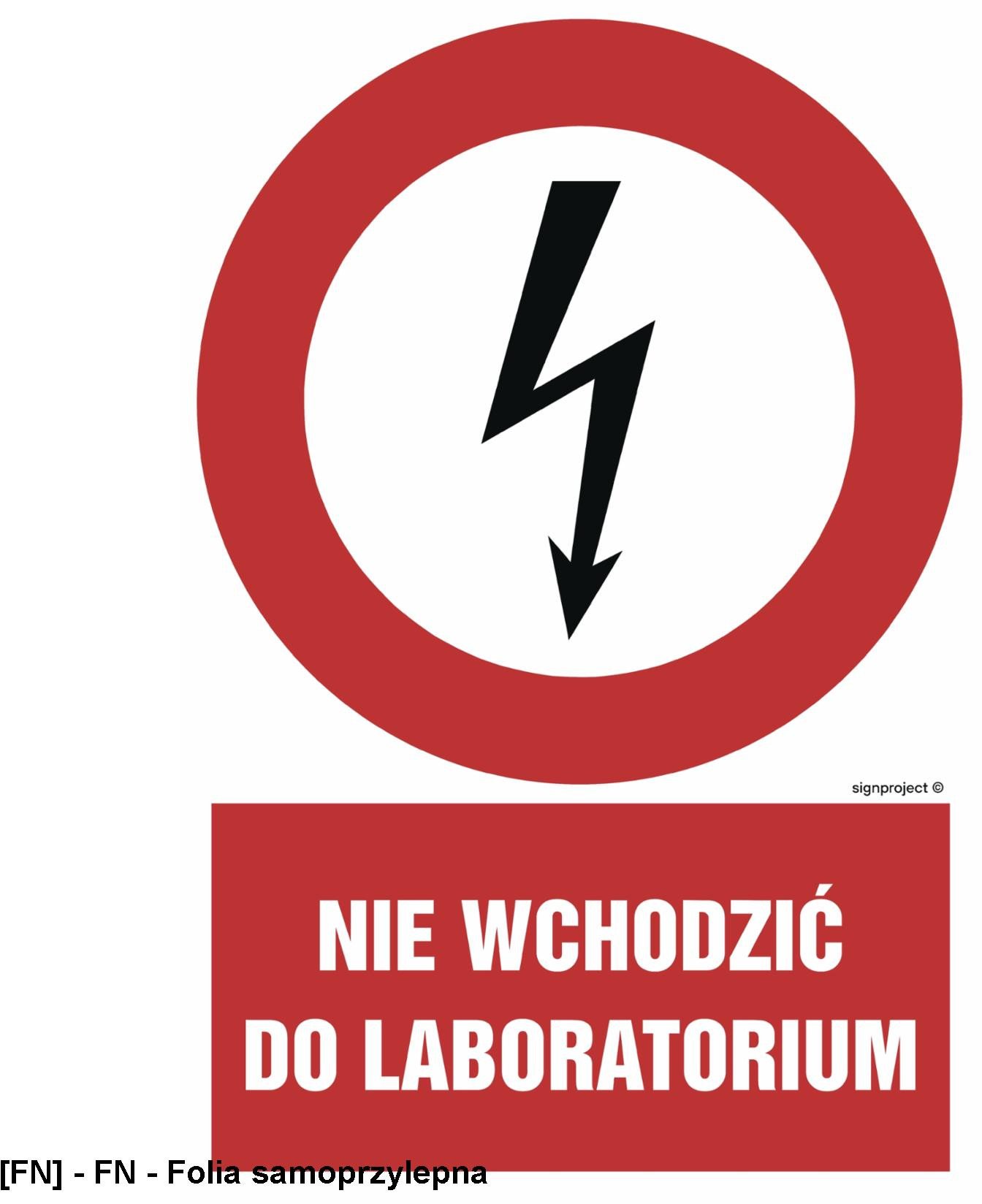 HC012 - Nie wchodzić do laboratorium 250x375