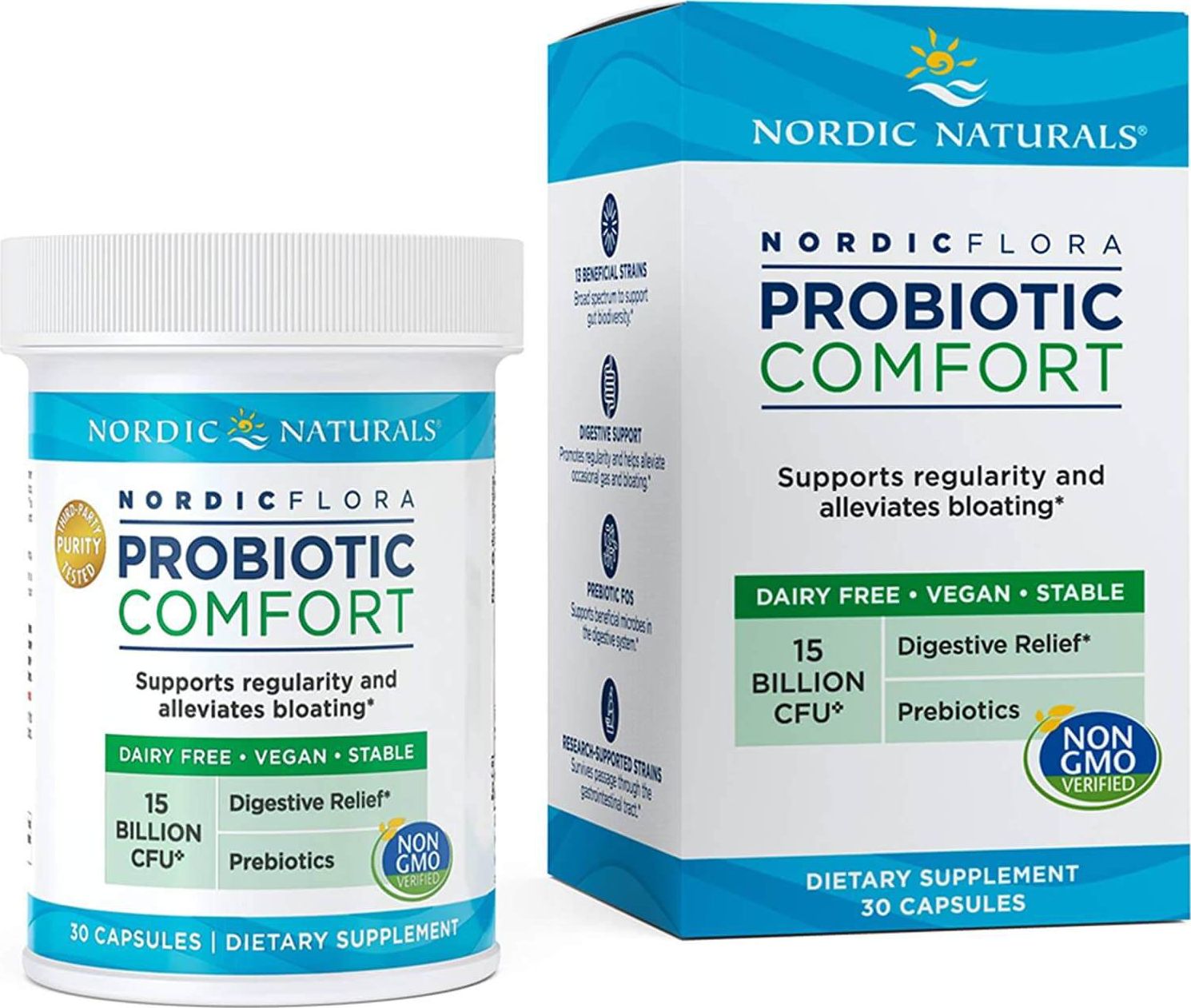 Nordic naturals Nordic Naturals - Nordic Flora Probiotic Comfort, 15 billion CFU, 30 kapsułek