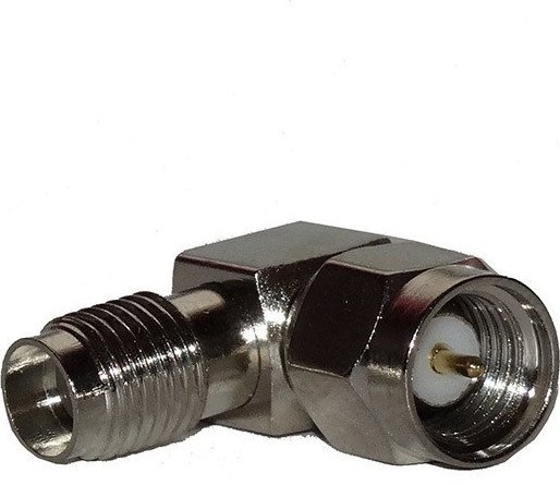 HamRadioShop SMA gniazdo / SMA wtyk kątowy adapter / przejściówka antenowa